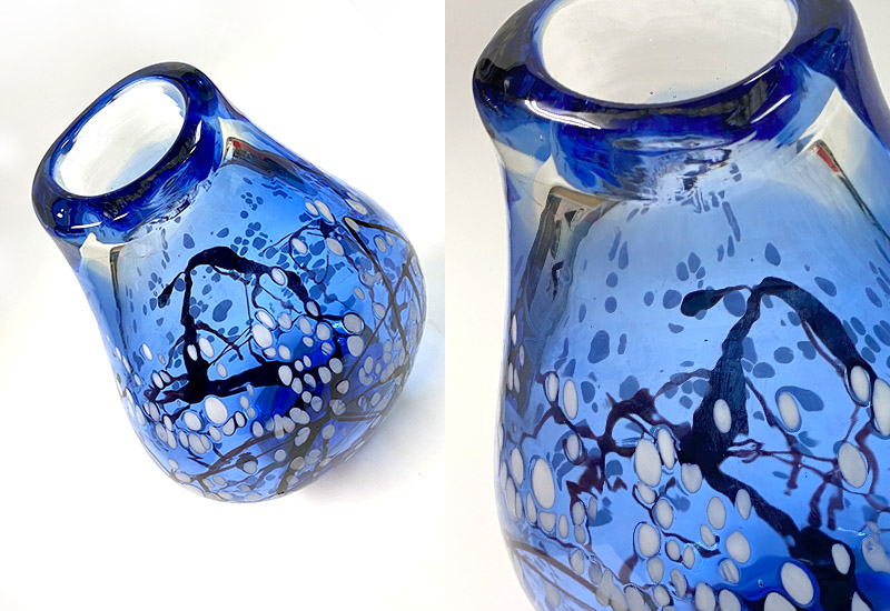 桐雪繽紛 (藍.黑白) 花瓶花器